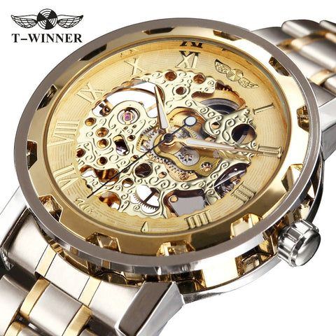 Golden Skeleton Luxury Mechanical Watch